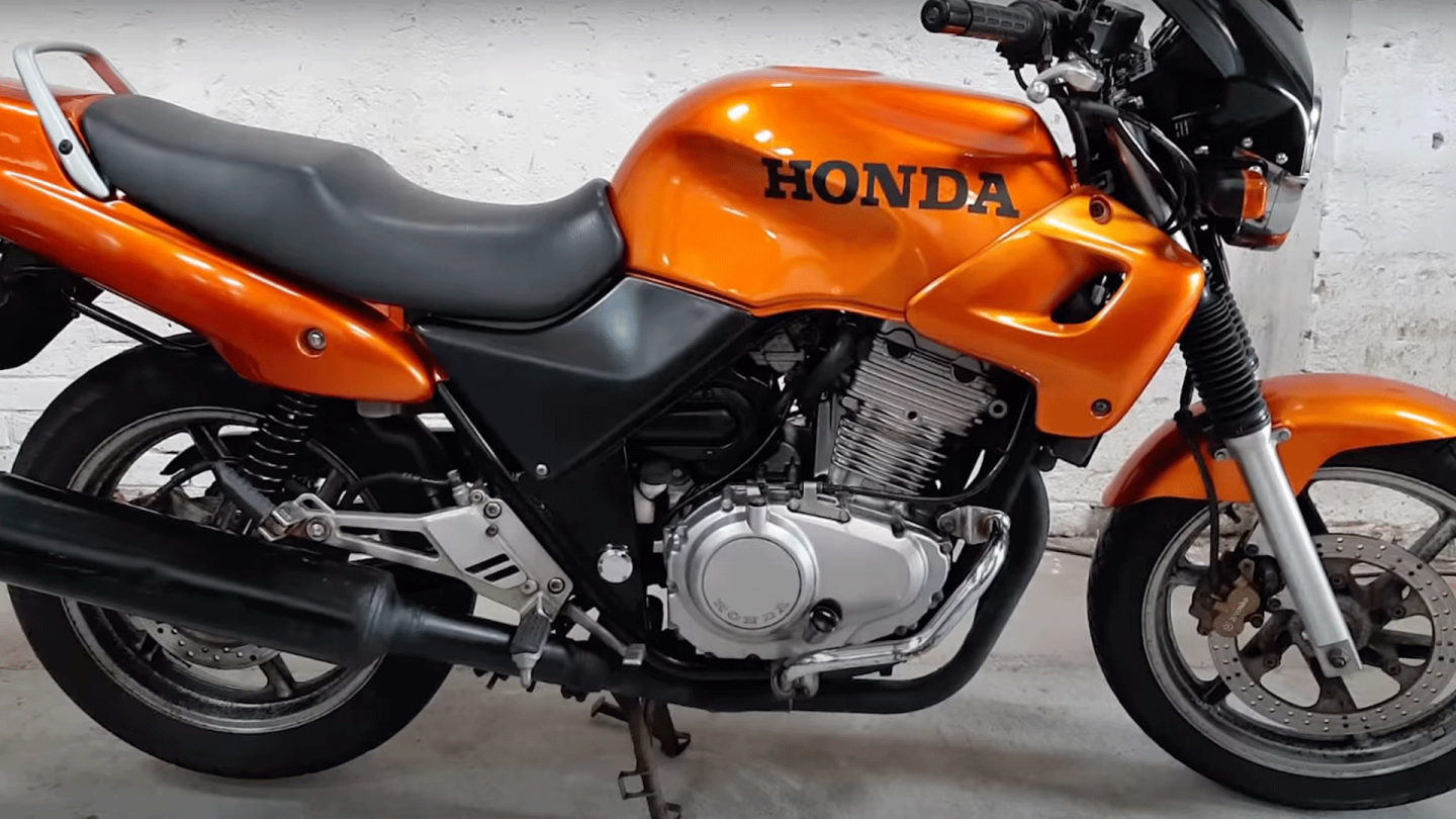 Motorrad lackieren orange