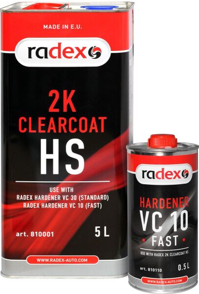 RADEX 2K HS Klarlack SET  -  7,5 L mit Härter VC 10 kurz