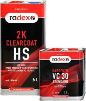 RADEX HS Klarlack 7,5 L Set mit Härter VC 30 standard