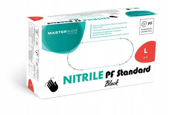 Nitrilhandschuhe Schwarz Karton 100 Stk  L