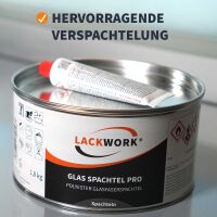 LACKWORK Glas Spachtel Pro Polyester Glasfaserspachtel 500 g