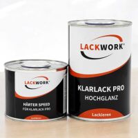 LACKWORK 2K Klarlack Pro Hochglanz 1,5 L Set mit...