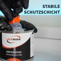 LACKWORK 2K Klarlack Pro Hochglanz 1,5 L Set mit Härter Speed