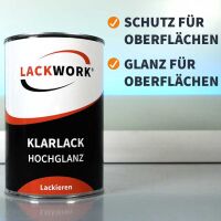 LACKWORK 2K Klarlack Hochglanz 1,5 L Set mit Härter