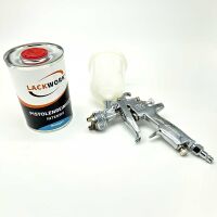AirGunsa Lackierpistole AZ3 HTE2 1.3 mm + LACKWORK Pistolenreiniger