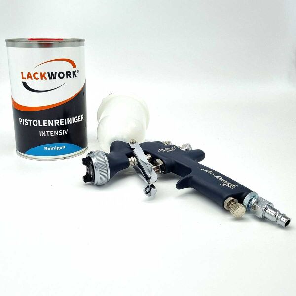 AirGunsa Lackierpistole impact junior AZ4 HTE-S 1.2 mm 200 ml + LACKWORK Pistolenreiniger