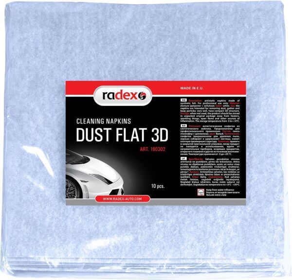 RADEX Staubbindetuch 3D  -  20 cm, 25 Stk Weiss